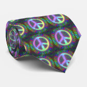 Peace Sign Necktie Stropdas (Opgerold)