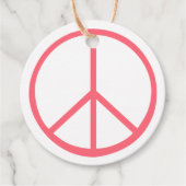 Peace Sign Orange Groovy Retro Fun Bedankjes Labels (Voorkant)