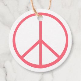 Peace Sign Orange Groovy Retro Fun Bedankjes Labels