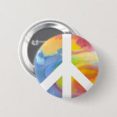 Peace Sign-pastel Ronde Button 5,7 Cm (Voorkant /achterkant)