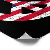 Peace Sign Patriotic Usa Flag Peace And Love Poster (Hoek)