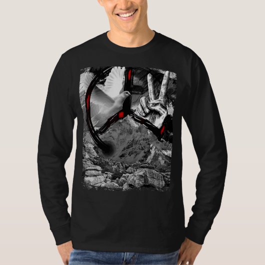 Peace Sign Peace Creëer Peace White Dove T-shirt (Voorkant)