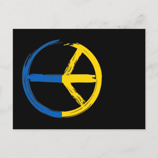 Peace sign, Peace For Ukraine Briefkaart