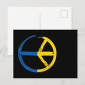 Peace sign, Peace For Ukraine Briefkaart (Voorkant / Achterkant)