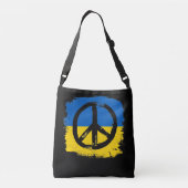 Peace sign, Peace For Ukraine Crossbody Tas (Achterkant)
