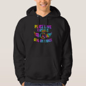 Peace Sign Peace Love Gaming Gamble Computer Game Hoodie (Voorkant)
