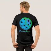 Peace sign pickleball mannen t-shirt (Achterkant volledig)