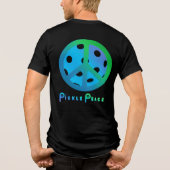 Peace sign pickleball mannen t-shirt (Achterkant)