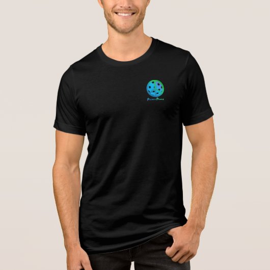 Peace sign pickleball mannen t-shirt (Voorkant)