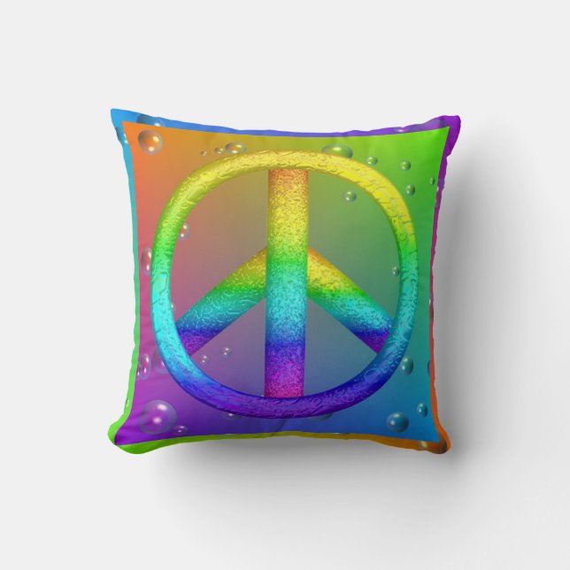 Peace Sign Pillow Kussen (Voorkant)