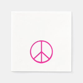 Peace Sign Pink Modern Retro Groovy Servet
