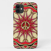 Peace Sign Pink Sun iPhone 5 Hoesje (Achterkant)