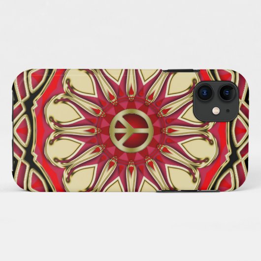 Peace Sign Pink Sun iPhone 5 Hoesje (Achterkant (horizontaal))