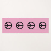 PEACE SIGN PINK YOGA MATS YOGAMAT (Voorkant (horizontaal))