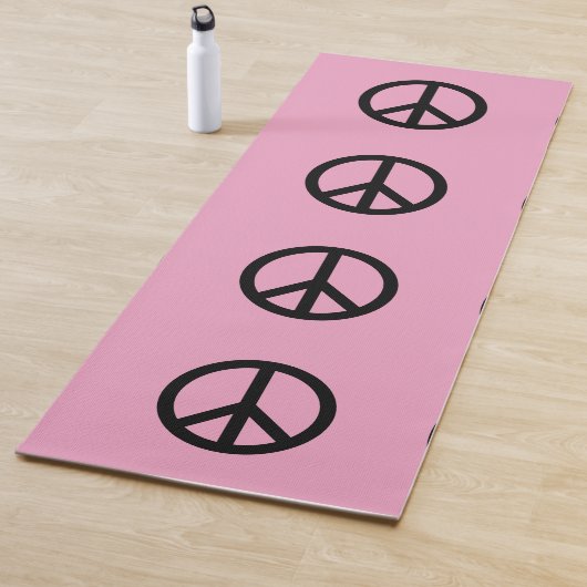 PEACE SIGN PINK YOGA MATS YOGAMAT (In situ)