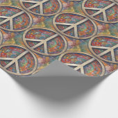 Peace Sign Pop Art Cadeaupapier (Hoek)