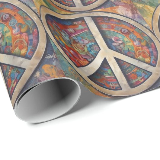 Peace Sign Pop Art Cadeaupapier (Rol Hoek)