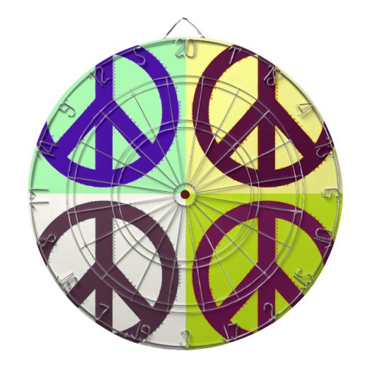Peace Sign Pop Art Dartbord (Voorkant)