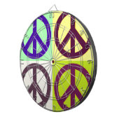 Peace Sign Pop Art Dartbord (Voorkant Rechts)