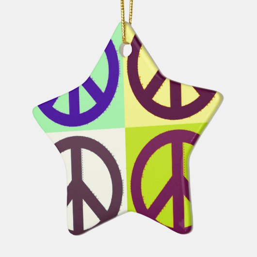 Peace Sign Pop Art Keramisch Ornament (Links)