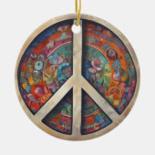 Peace Sign Pop Art Keramisch Ornament (Voorkant)