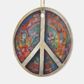 Peace Sign Pop Art Keramisch Ornament (Links)