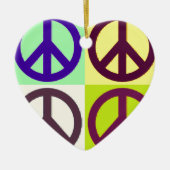 Peace Sign Pop Art Keramisch Ornament (Voorkant)