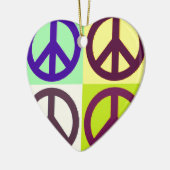 Peace Sign Pop Art Keramisch Ornament (Links)