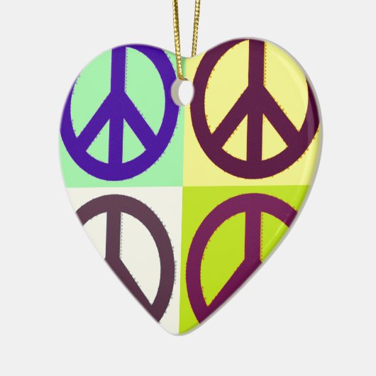 Peace Sign Pop Art Keramisch Ornament (Links)