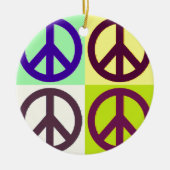 Peace Sign Pop Art Keramisch Ornament (Voorkant)