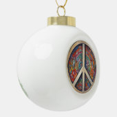 Peace Sign Pop Art Keramische Bal Ornament (Links)