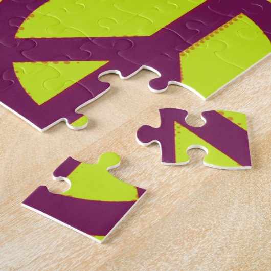 Peace Sign Pop Art Legpuzzel (Zijkant)