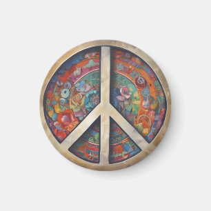 Peace Sign Pop Art Magneet