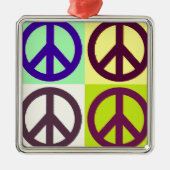 Peace Sign Pop Art Metalen Ornament (Voorkant)
