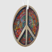Peace Sign Pop Art Ornament (voorkant)