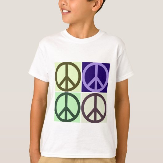 Peace Sign Pop Art T-shirt (Voorkant)