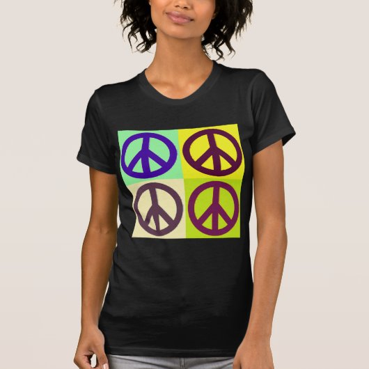 Peace Sign Pop Art T-shirt (Voorkant)
