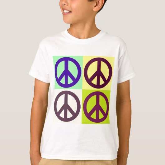 Peace Sign Pop Art T-shirt (Voorkant)