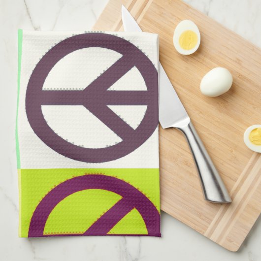 Peace Sign Pop Art Theedoek (Quarter Fold)