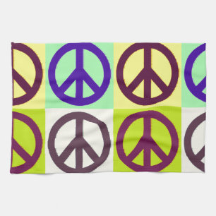 Peace Sign Pop Art Theedoek