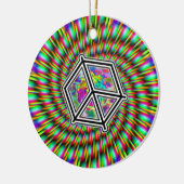 PEACE SIGN - RAINBOW SPIRAAL KERAMISCH ORNAMENT (Links)