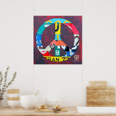 Peace Sign Recycled License Bord Art Poster (Keuken)