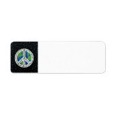 Peace Sign Return-adreslabel Etiket (Voorkant)