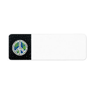 Peace Sign Return-adreslabel Etiket