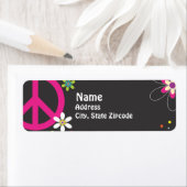 Peace Sign Return-adreslabel Etiket (Insitu)