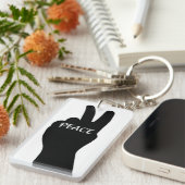 PEACE SIGN SLEUTELHANGER (Voorkant Rechts)