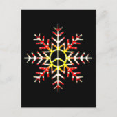 PEACE SIGN SNOWFLAKE BRIEFKAART (Voorkant)