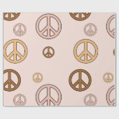 PEACE SIGN STAINLESS GROOVY HIPPIE ONTWERP CADEAUPAPIER (Vlak)