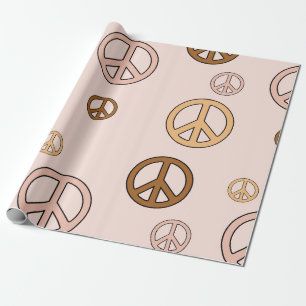 PEACE SIGN STAINLESS GROOVY HIPPIE ONTWERP CADEAUPAPIER