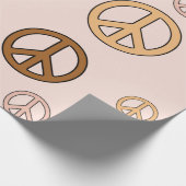 PEACE SIGN STAINLESS GROOVY HIPPIE ONTWERP CADEAUPAPIER (Hoek)
